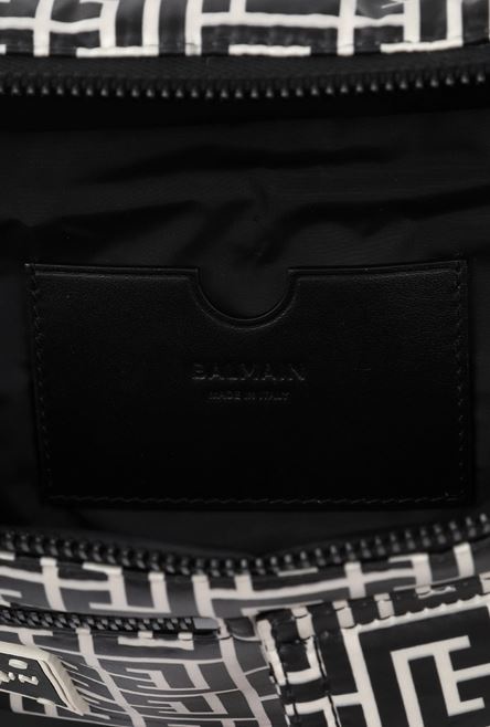 Nylon belt bag with bicolor Balmain monogram - 4