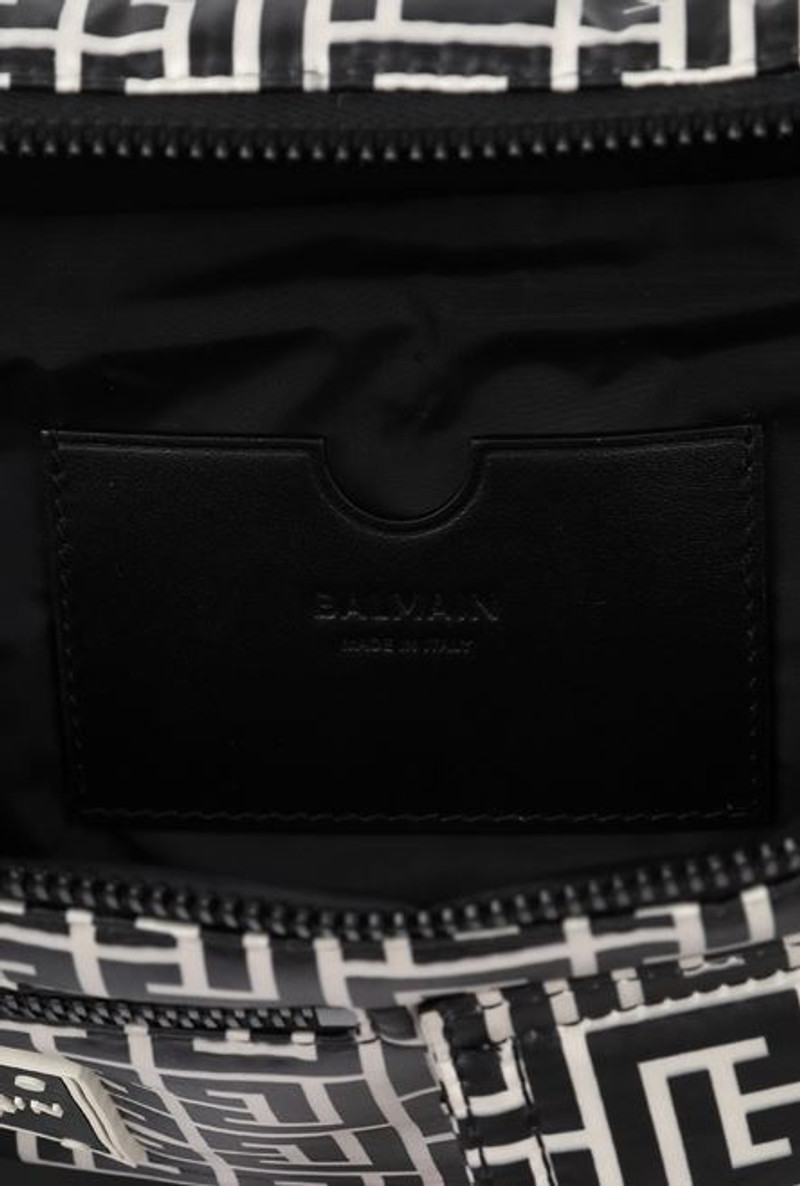 Nylon belt bag with bicolor Balmain monogram 4