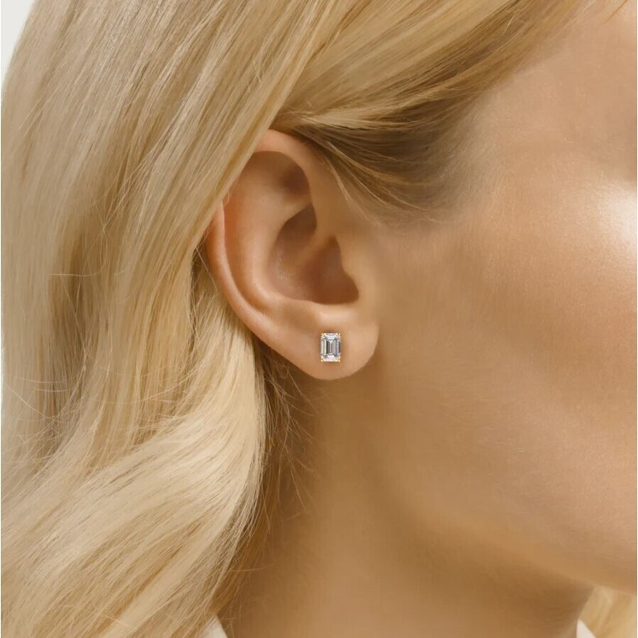 Tresorra - Tresorra 14K Yellow Gold 2 ctw Emerald Cut Lab-Grown Diamond IGI Certified Stud Earrings - 3