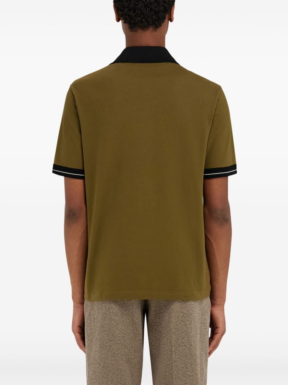 contrast polo shirt - 4