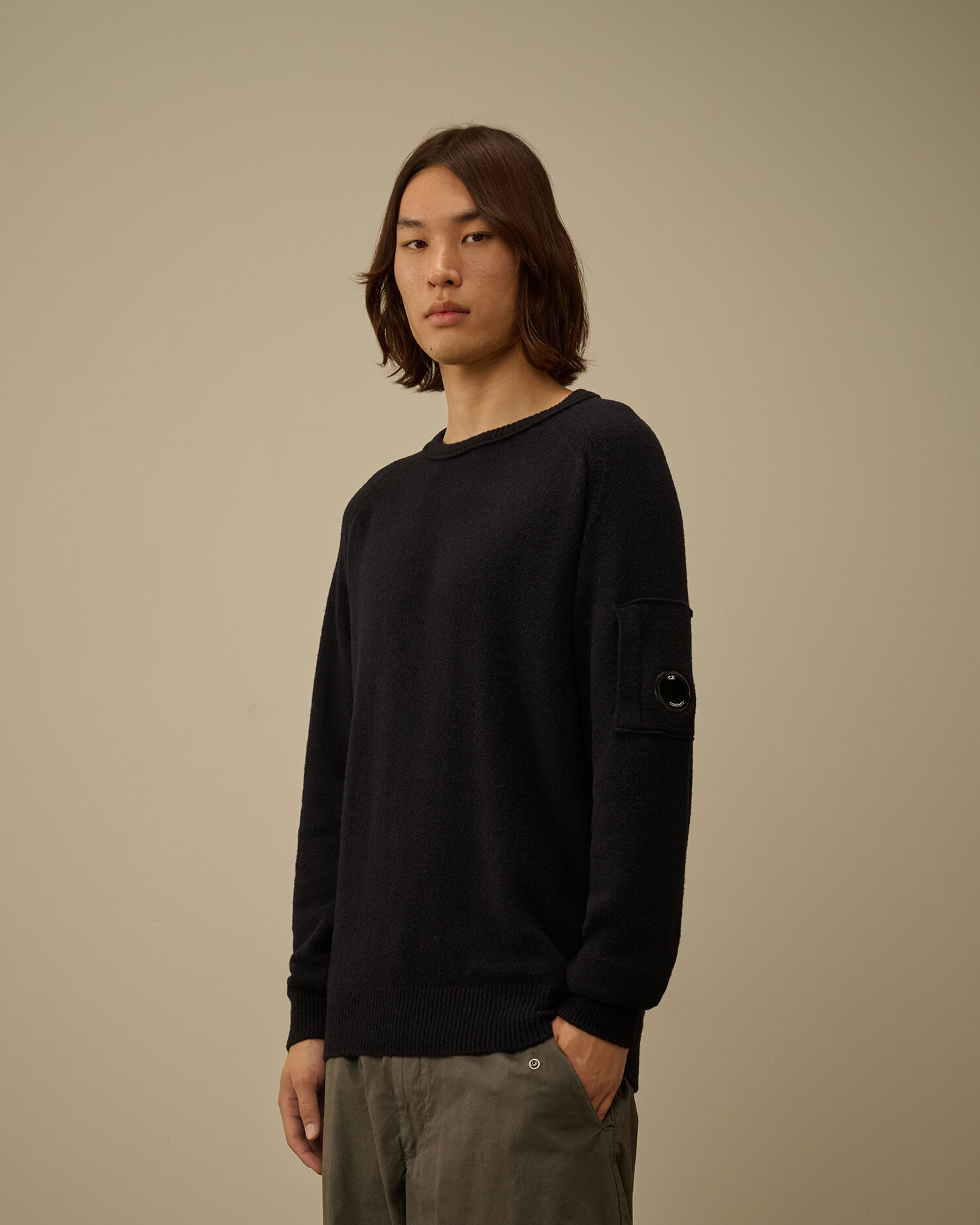 Fleece Knit Crewneck Sweater - 3