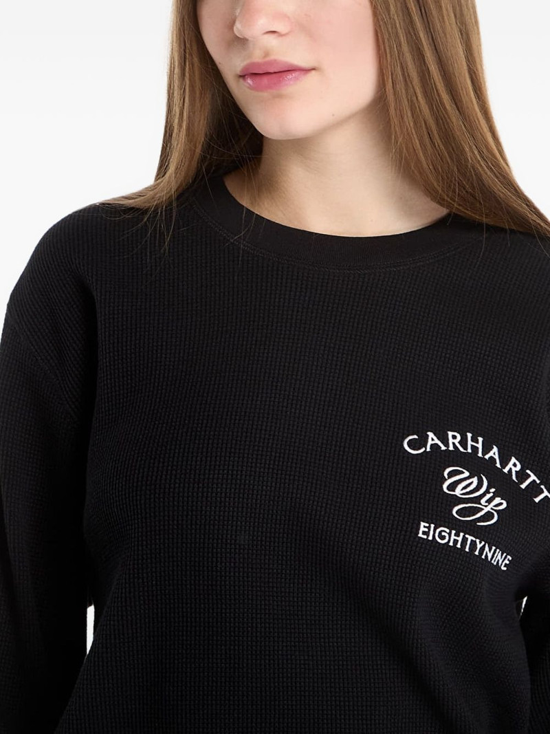 waffle-knit logo-print T-shirt 6