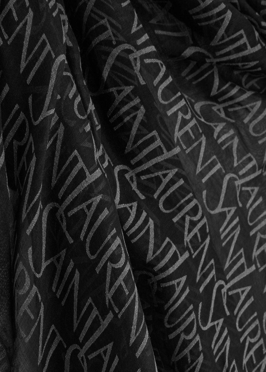 Saint Laurent Logo-monogrammed Semi-sheer Scarf - 3