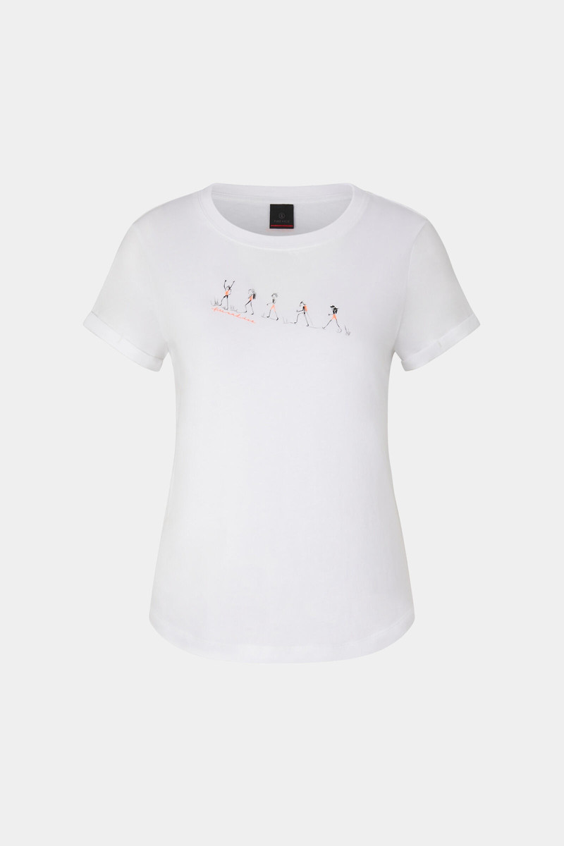 Debra T-shirt in White/Orange 1