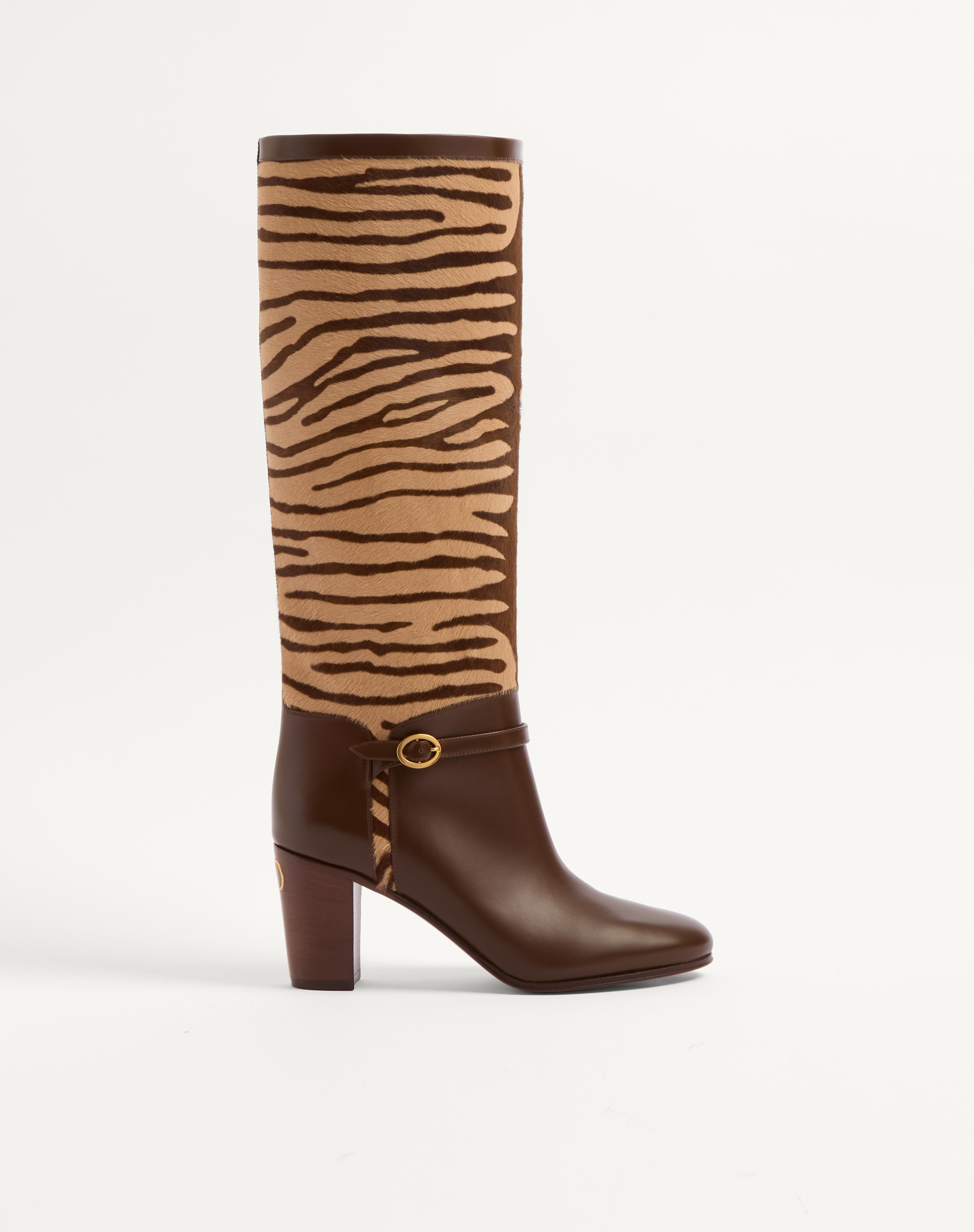 PATTIE BOOT IN PONY-EFFECT CALFSKIN 75MM - 1