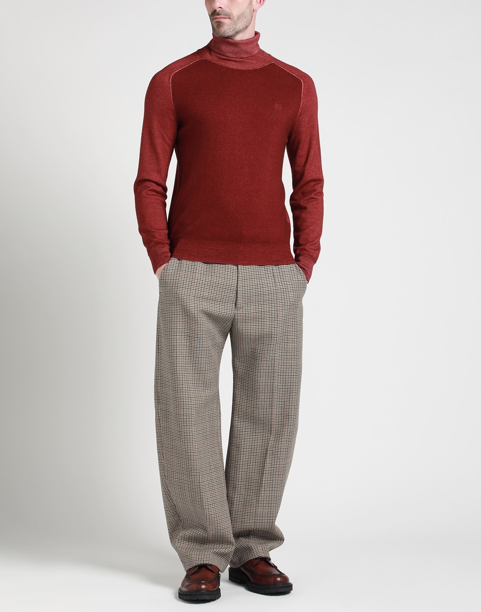 Brick red Men's Turtleneck - 2