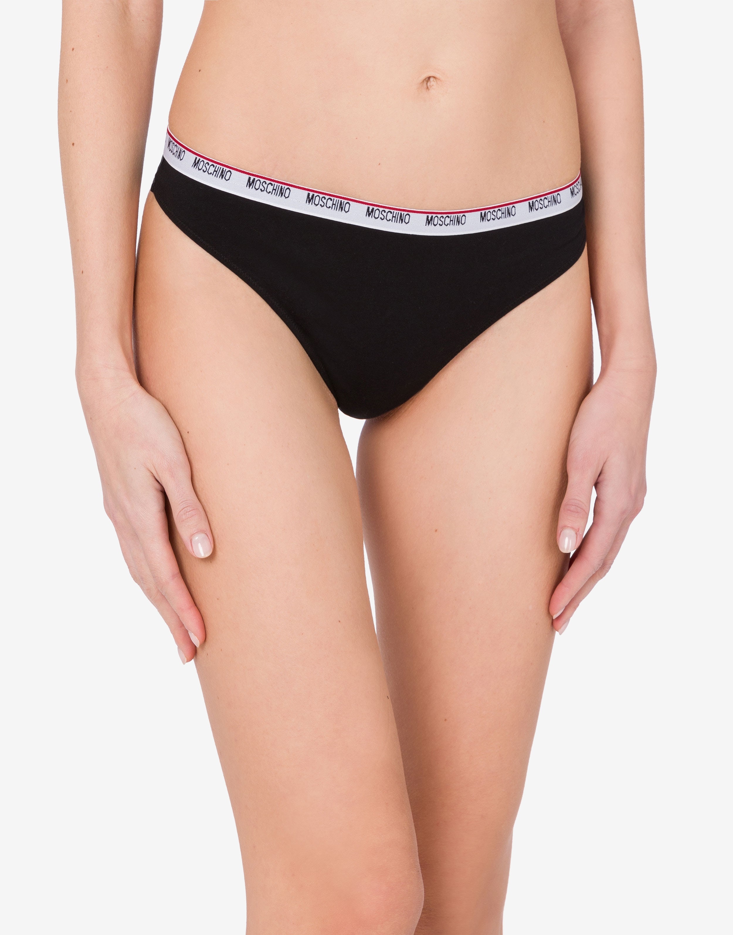 SET OF 3 STRETCH JERSEY BRIEFS LOGO BAND - 2