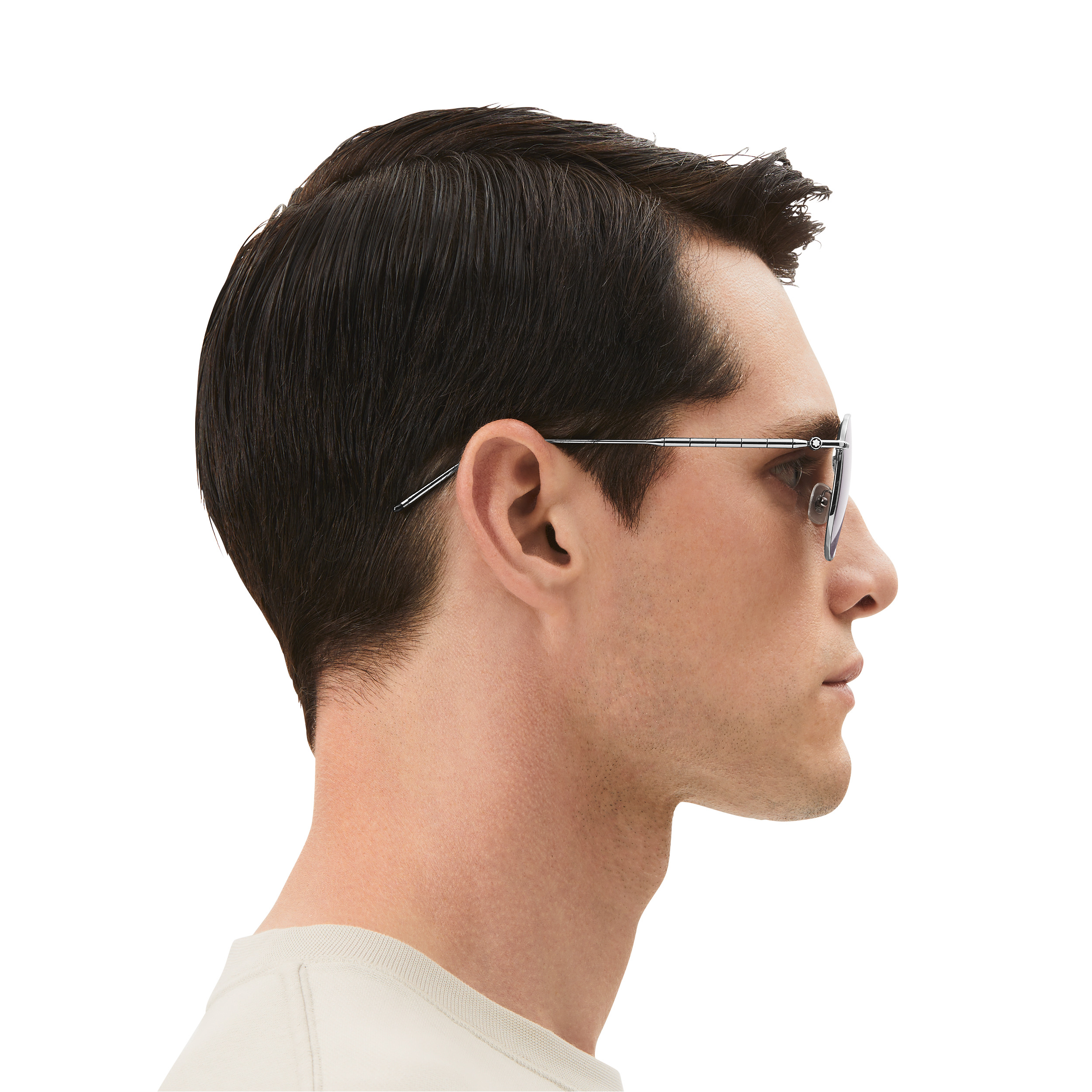 Squared Sunglasses with Silver-Colored Metal Frame - 7