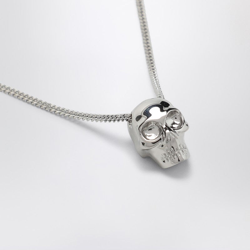 Alexander Mcqueen Skull Necklace In Palladium Men - 2