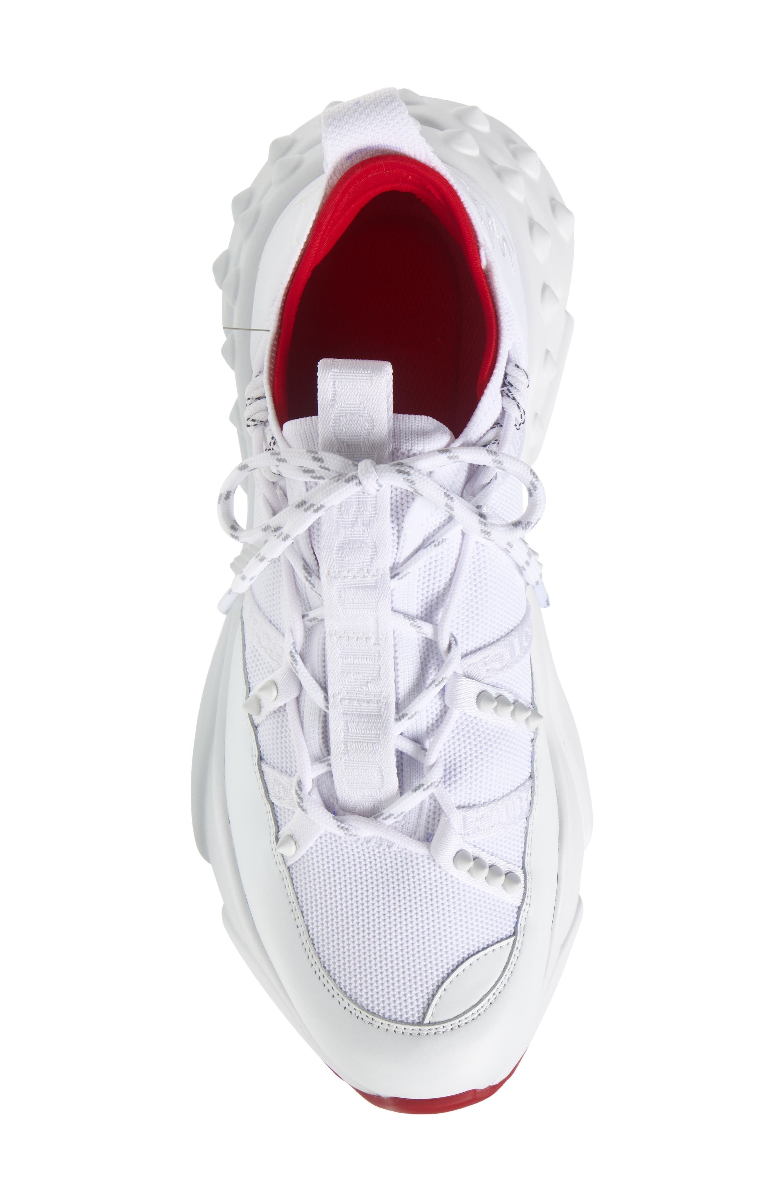 Christian Louboutin Trailnrun Spike Sneaker in Wh01-White at Nordstrom - 5