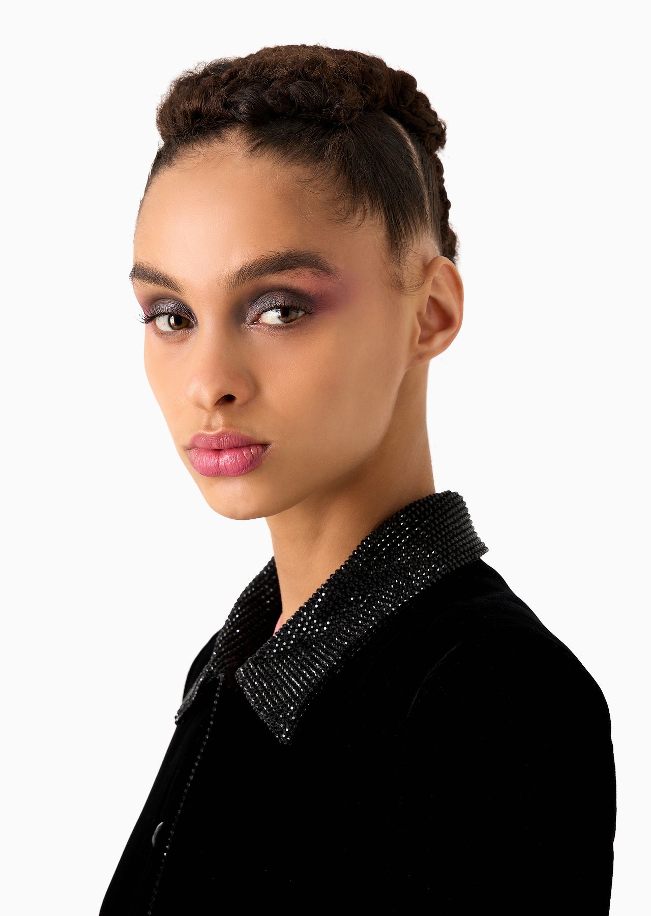 Long, velvet single-breasted coat - 6