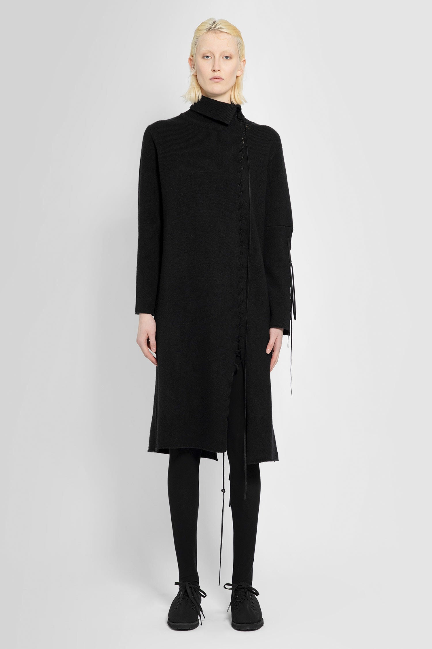 YOHJI YAMAMOTO WOMAN BLACK KNITWEAR - 1