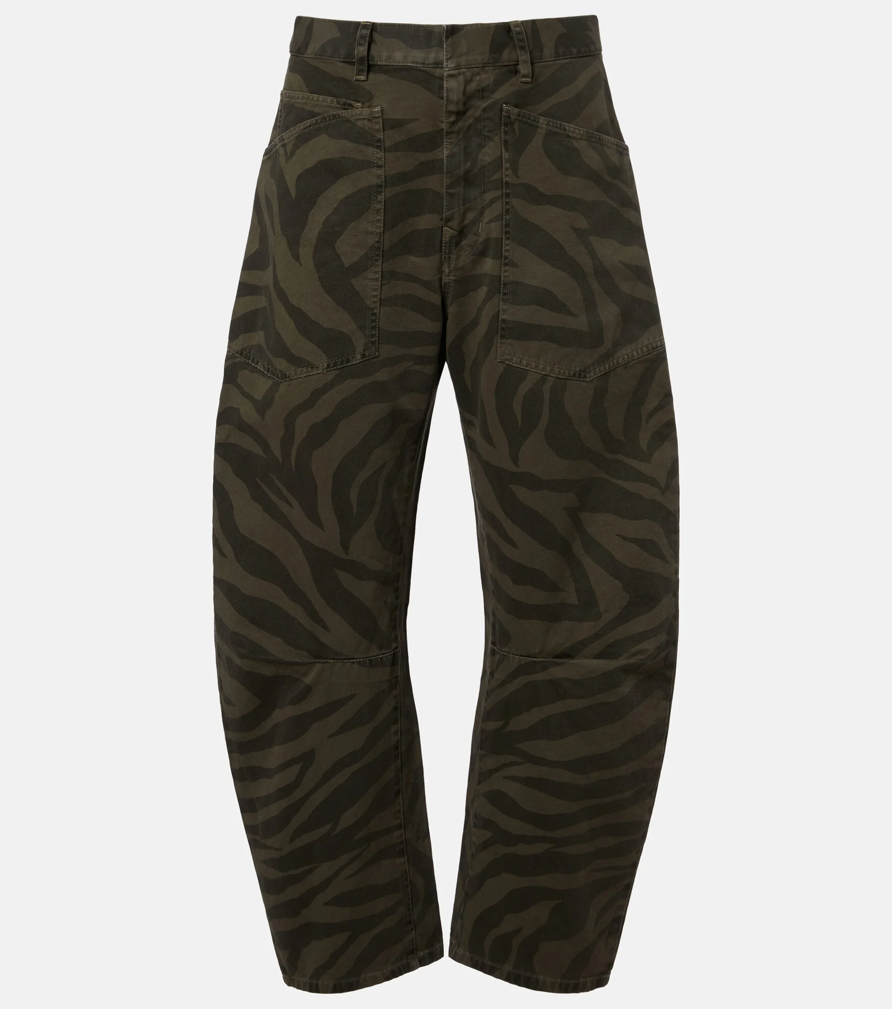 Shon cropped barrel-leg jeans - 1