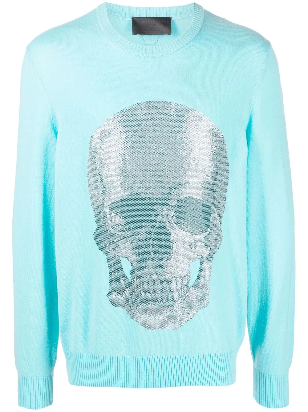 Skull print crewneck sweater - 1