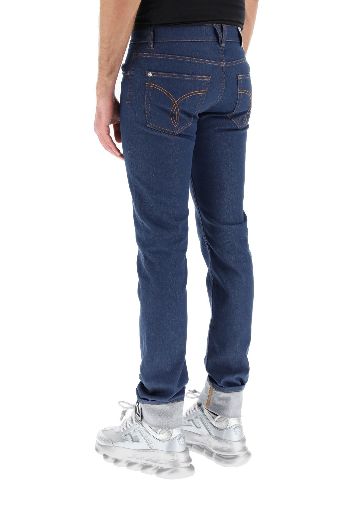 TAYLOR FIT JEANS WITH GRECA - 4