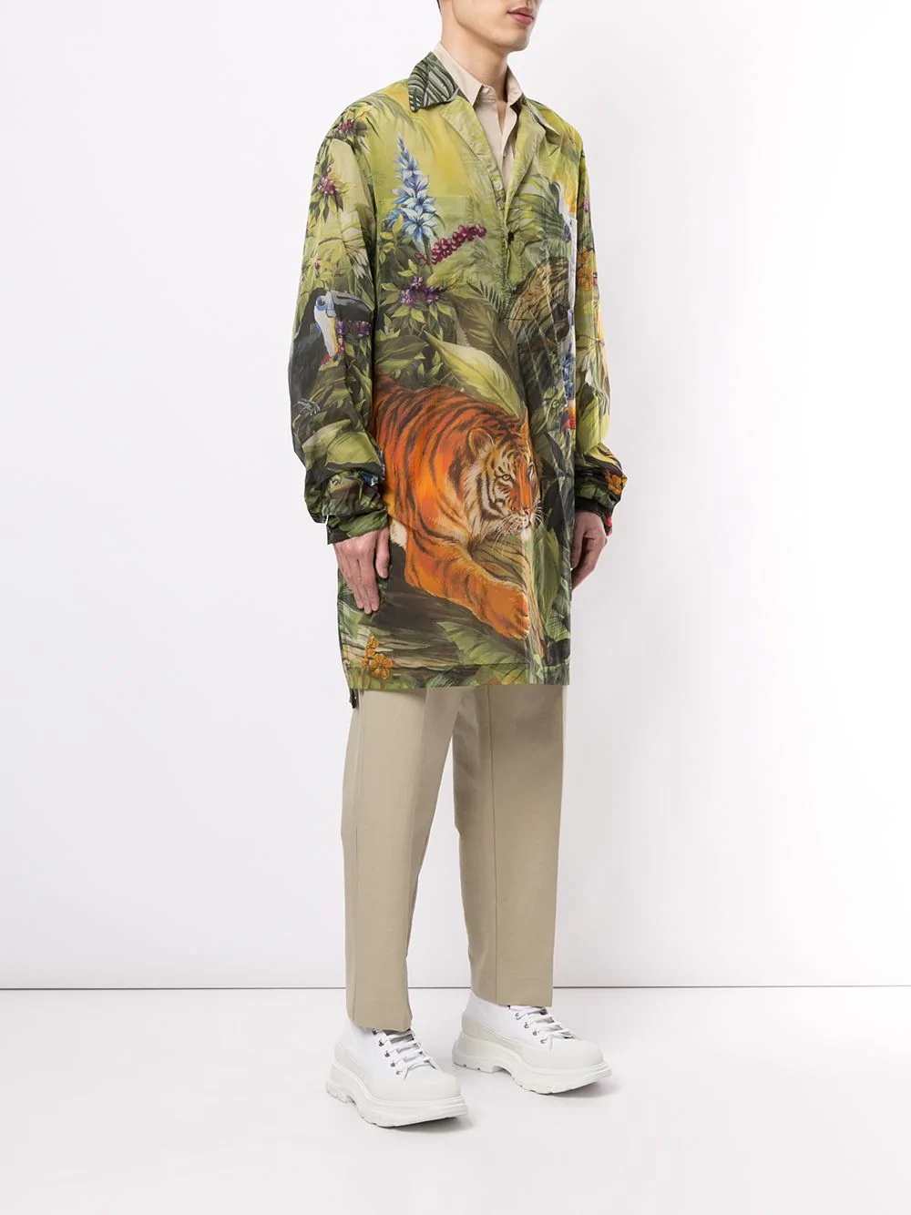 jungle print oversize shirt - 3