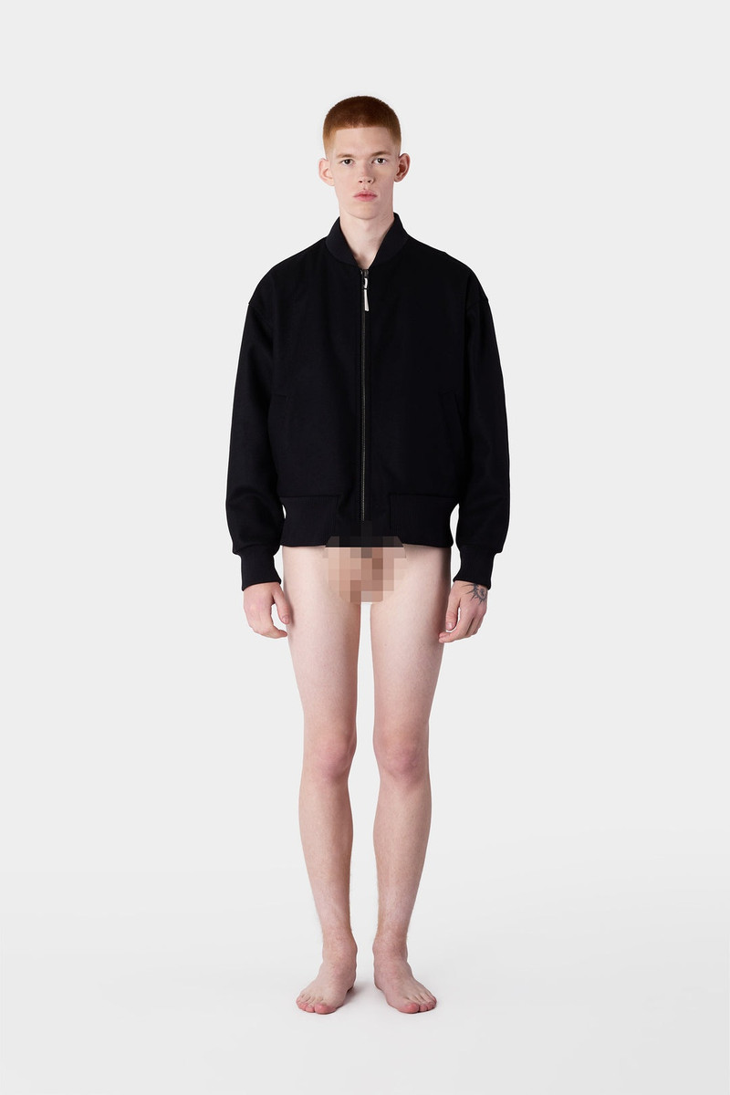 VARSITY BOMBER / black 5