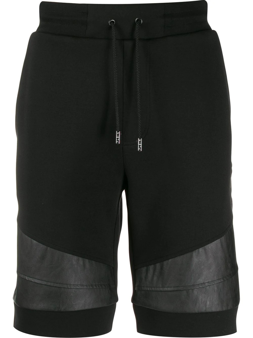 contrasting stripe track shorts - 1