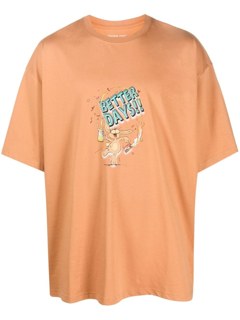 Better Days-print cotton T-shirt 1