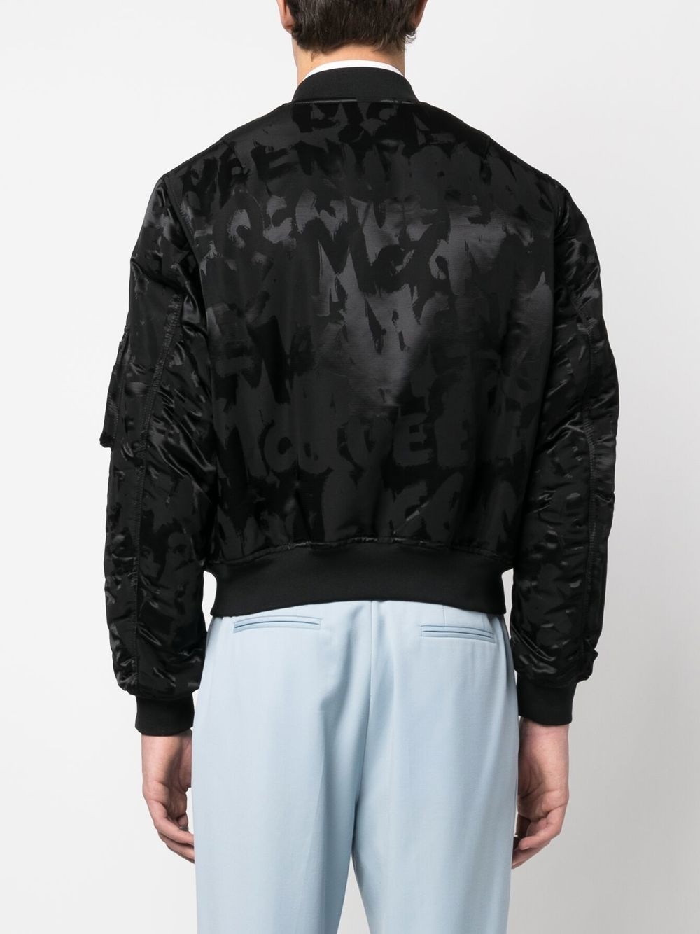 logo-print bomber jacket - 4
