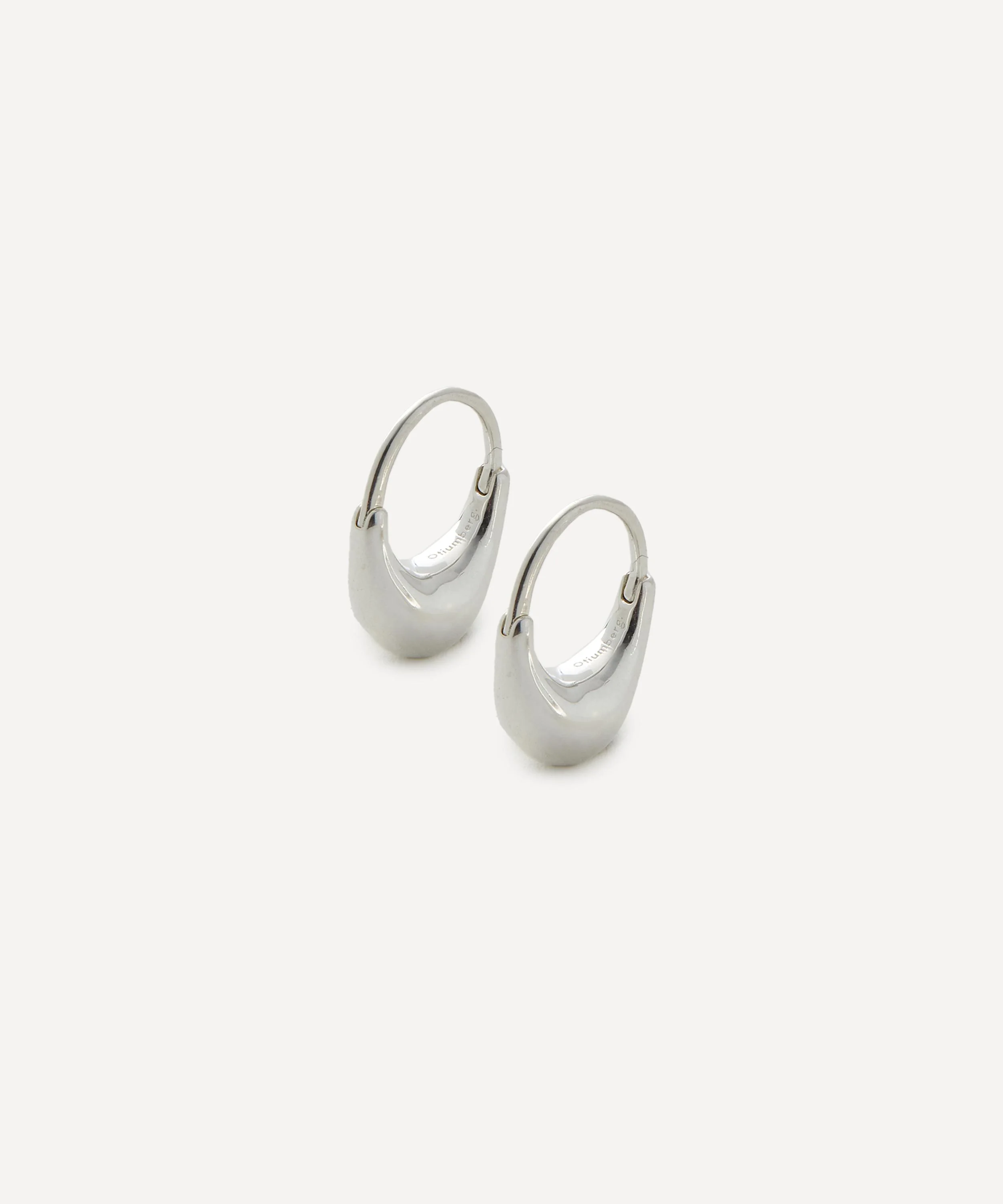 Sterling Silver Roscida Drop Hoop Earrings - 1