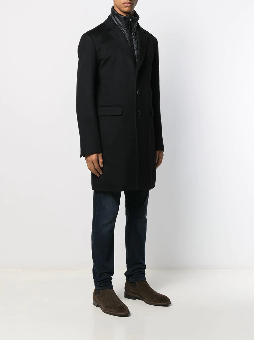 single-breasted notch-lapels coat - 4