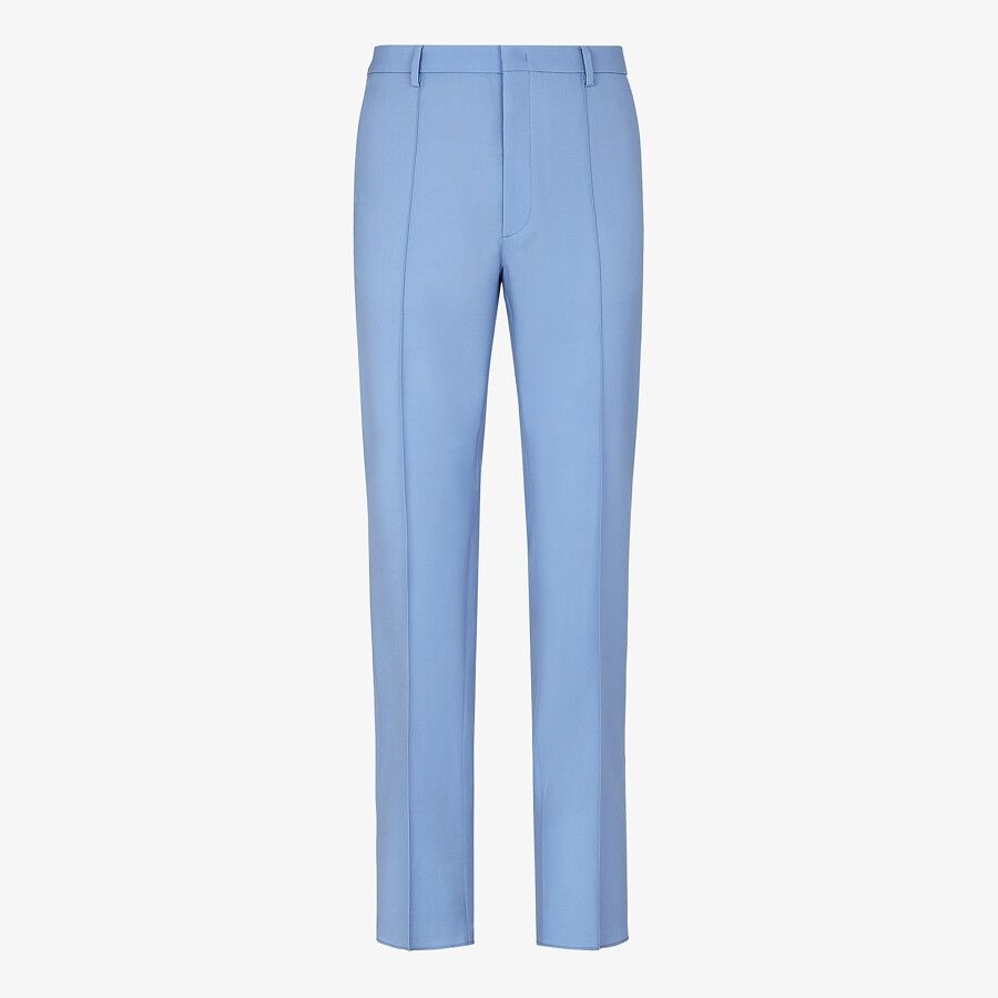 Light blue wool pants - 1