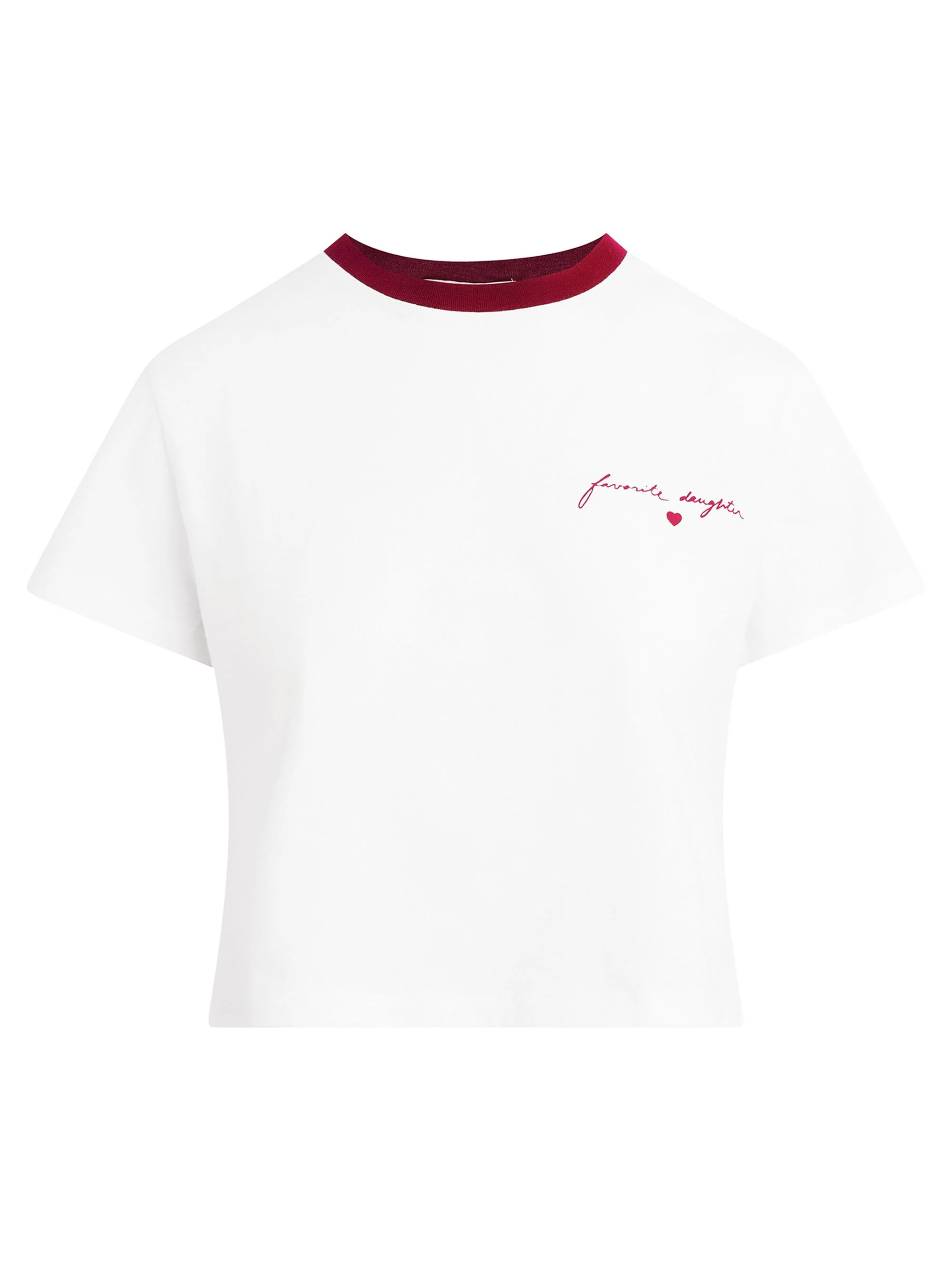 Women's The Cropped Signature Logo T-Shirt - Off White Ras - 1