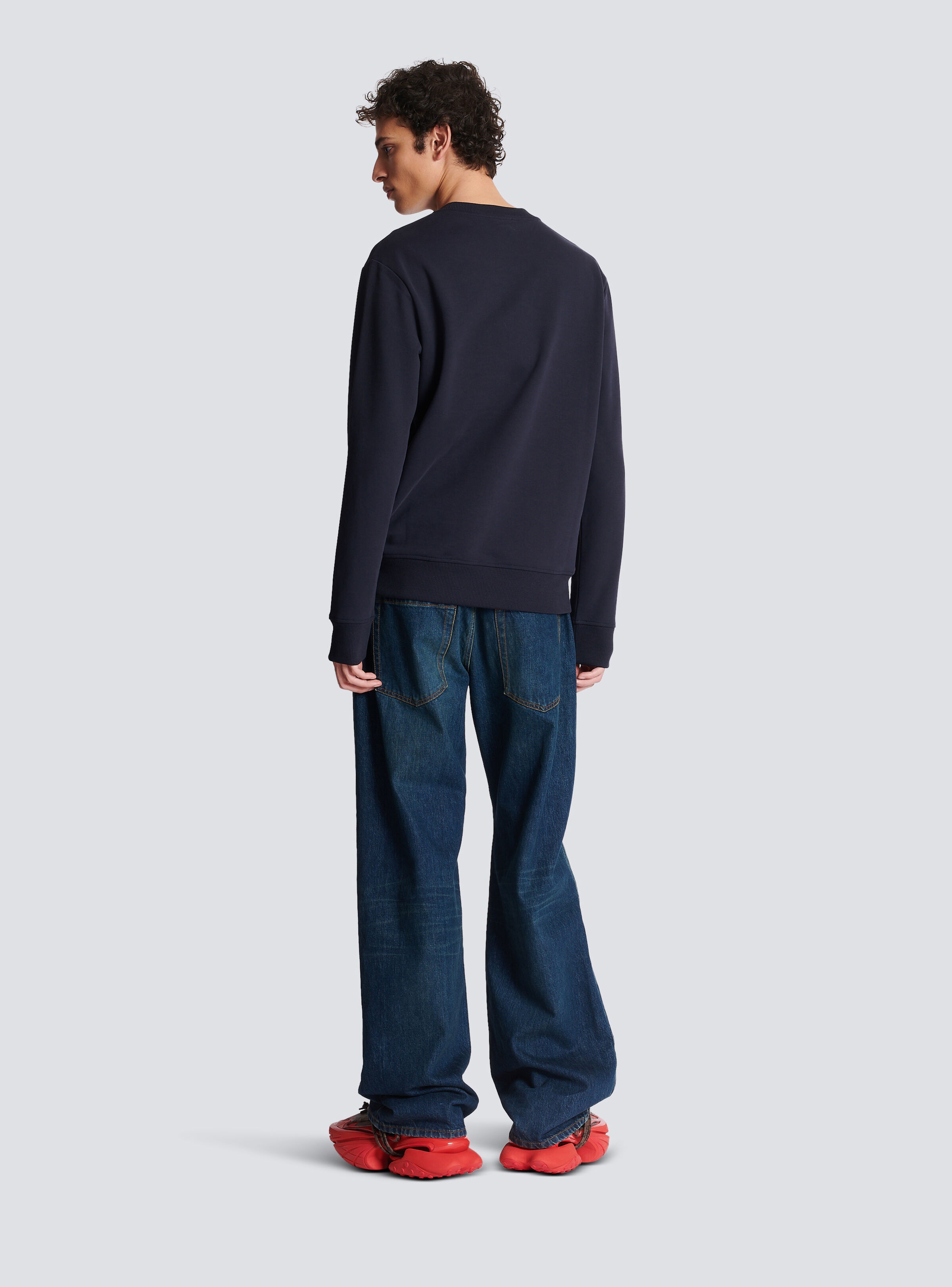 Flocked retro Balmain sweatshirt - 4
