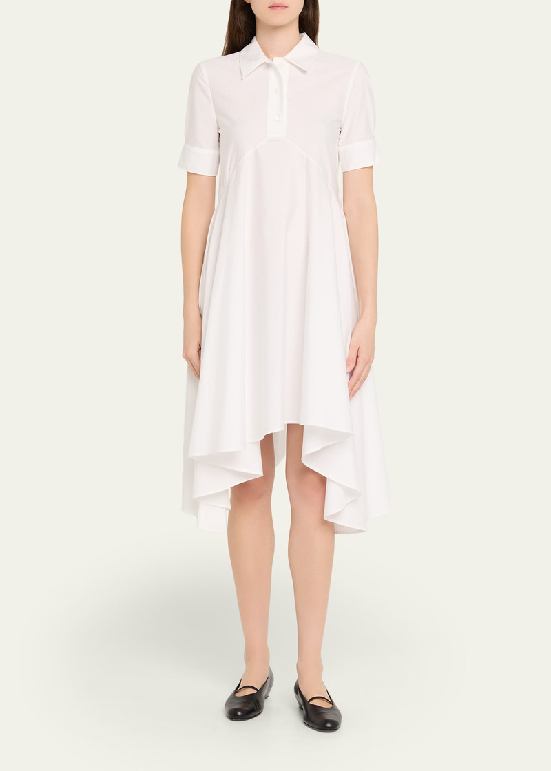 Marni Short-Sleeve Empire-Waist Midi Polo Shirtdress outlook