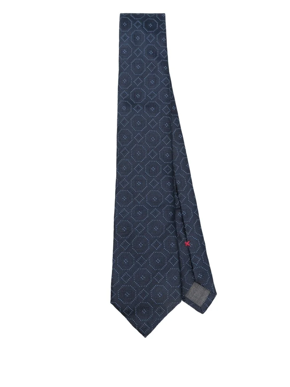 patterned-jacquard tie - 1