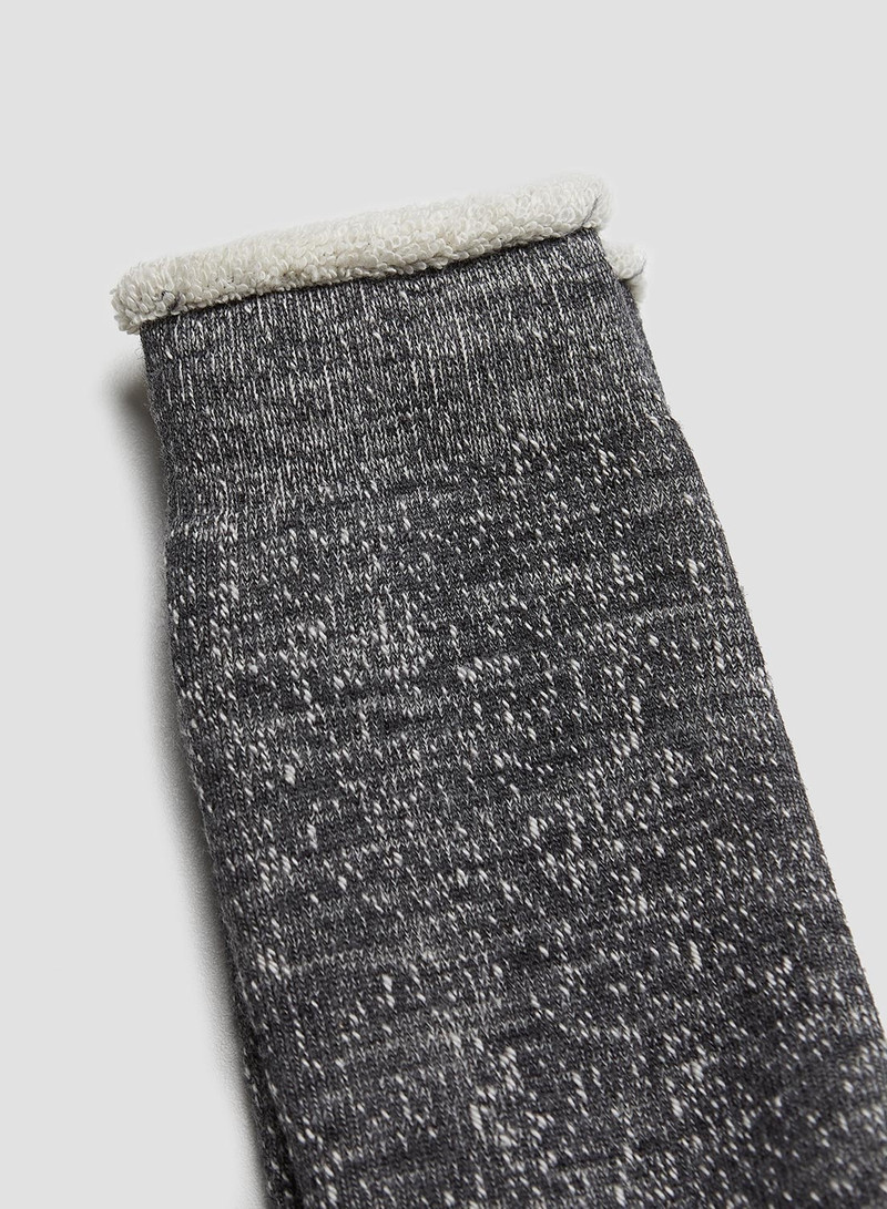 Nigel Cabourn Rototo Double Face Crew Sock in Charcoal outlook