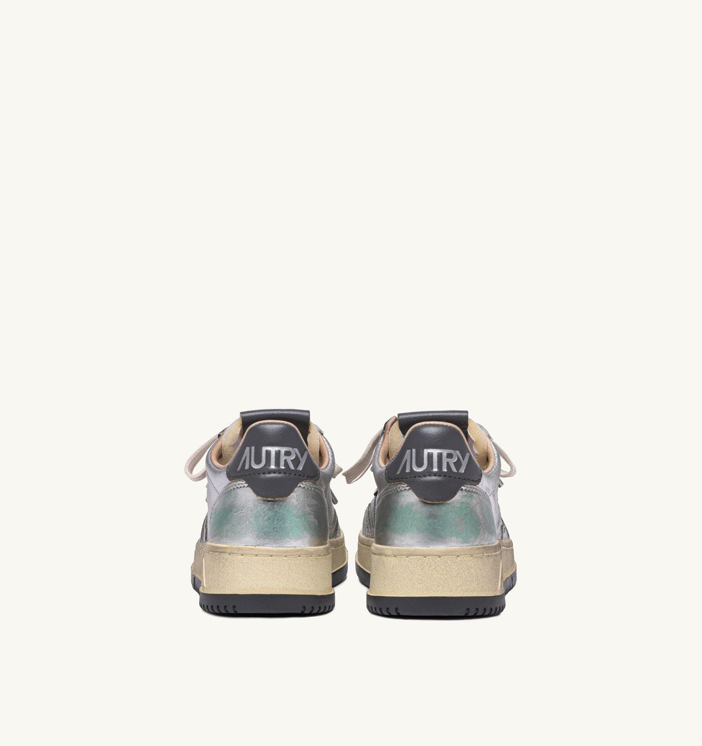 MEDALIST LOW SNEAKERS SUPER VINTAGE IN SILVER TONE METALIZED LEATHER - 3