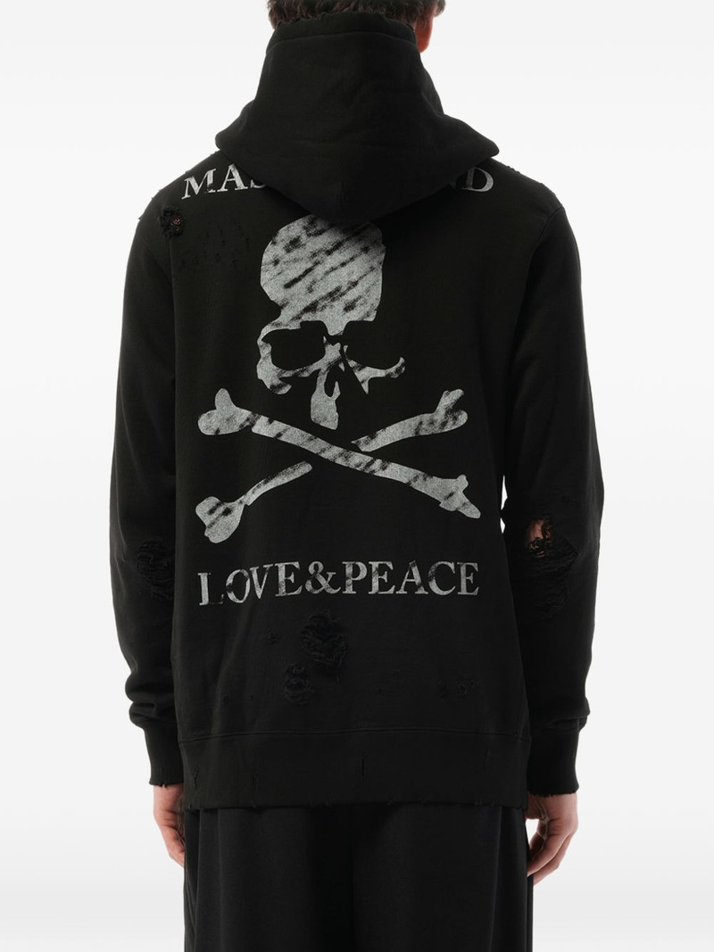 distressed graphic-print hoodie 4
