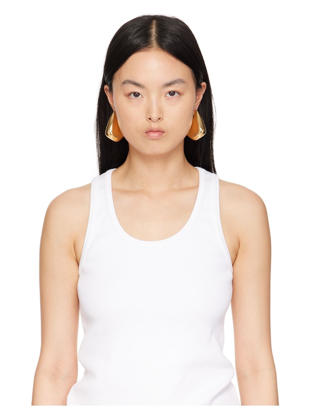 Gold Large Fin Earrings - 3