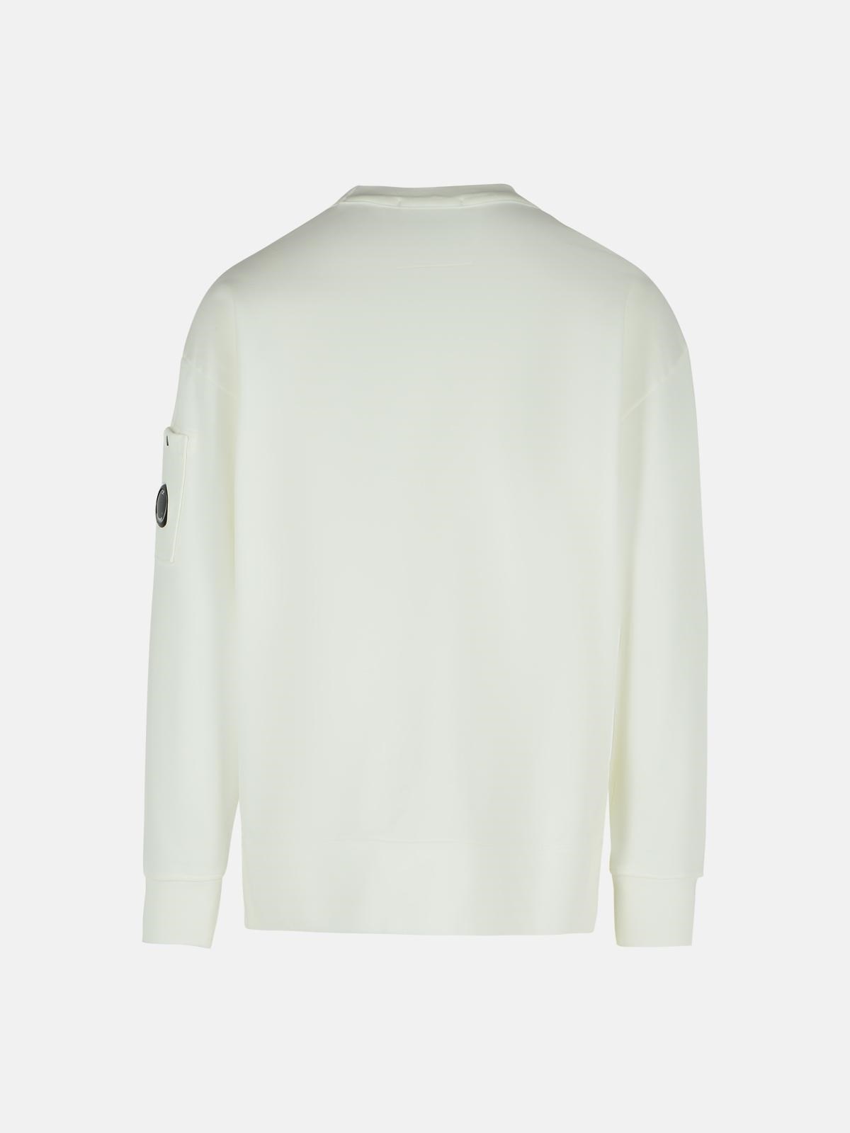 'EMERIZED' WHITE COTTON SWEATSHIRT - 3