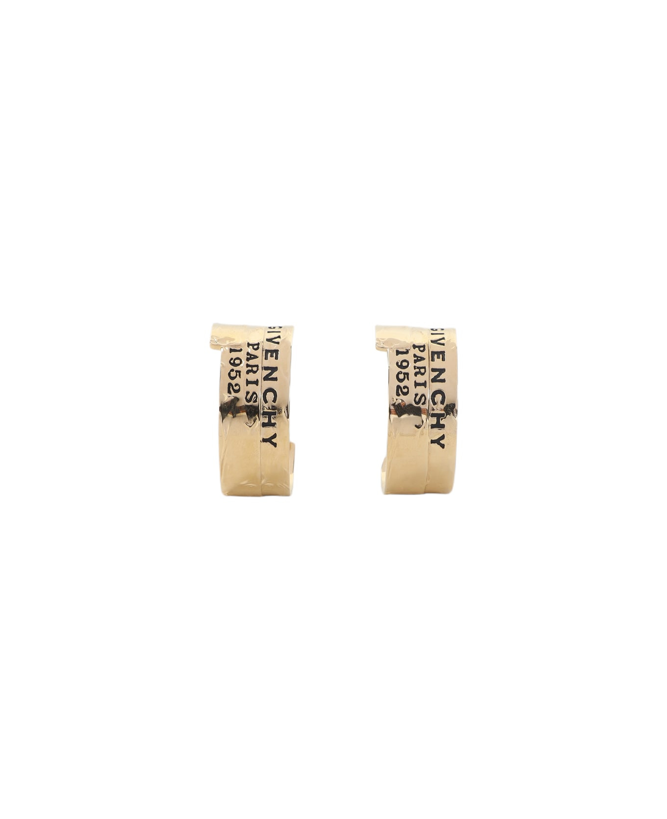 Tape Golden Hoops Earrings - 1