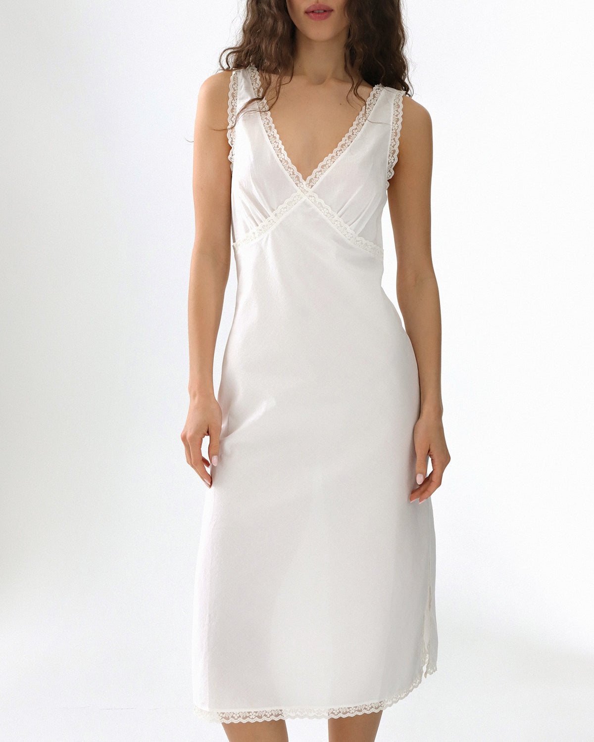 The Iris Slip: Cotton Voile White - 4