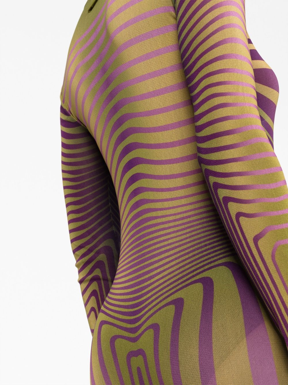 Body Morphing striped sheer dress - 5