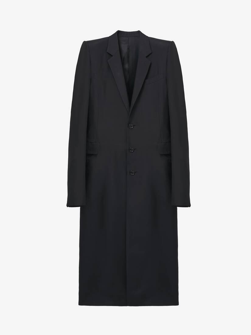 Stacked Shoulder Tailored Coat - 2