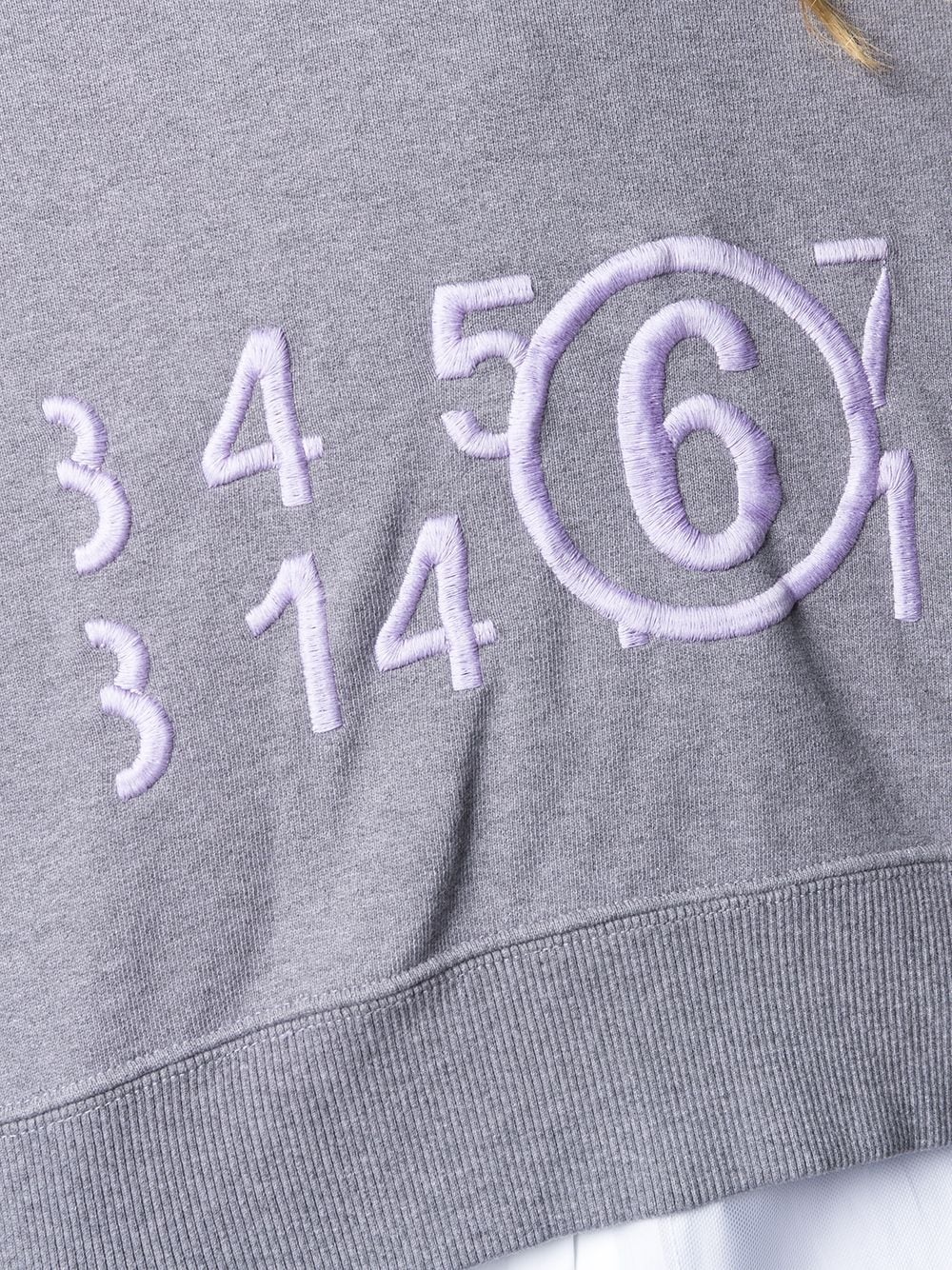 cropped number print hoodie - 5