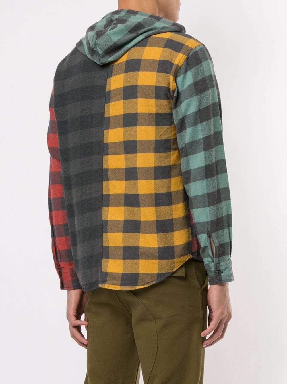 hooded plaid flannel shirt - 4