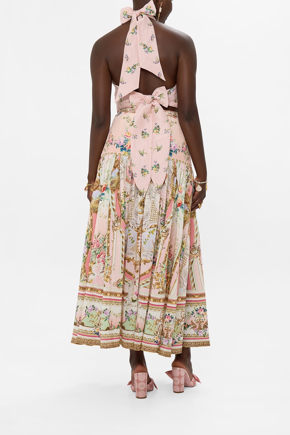 FITTED WAIST GATHERED SKIRT - 3