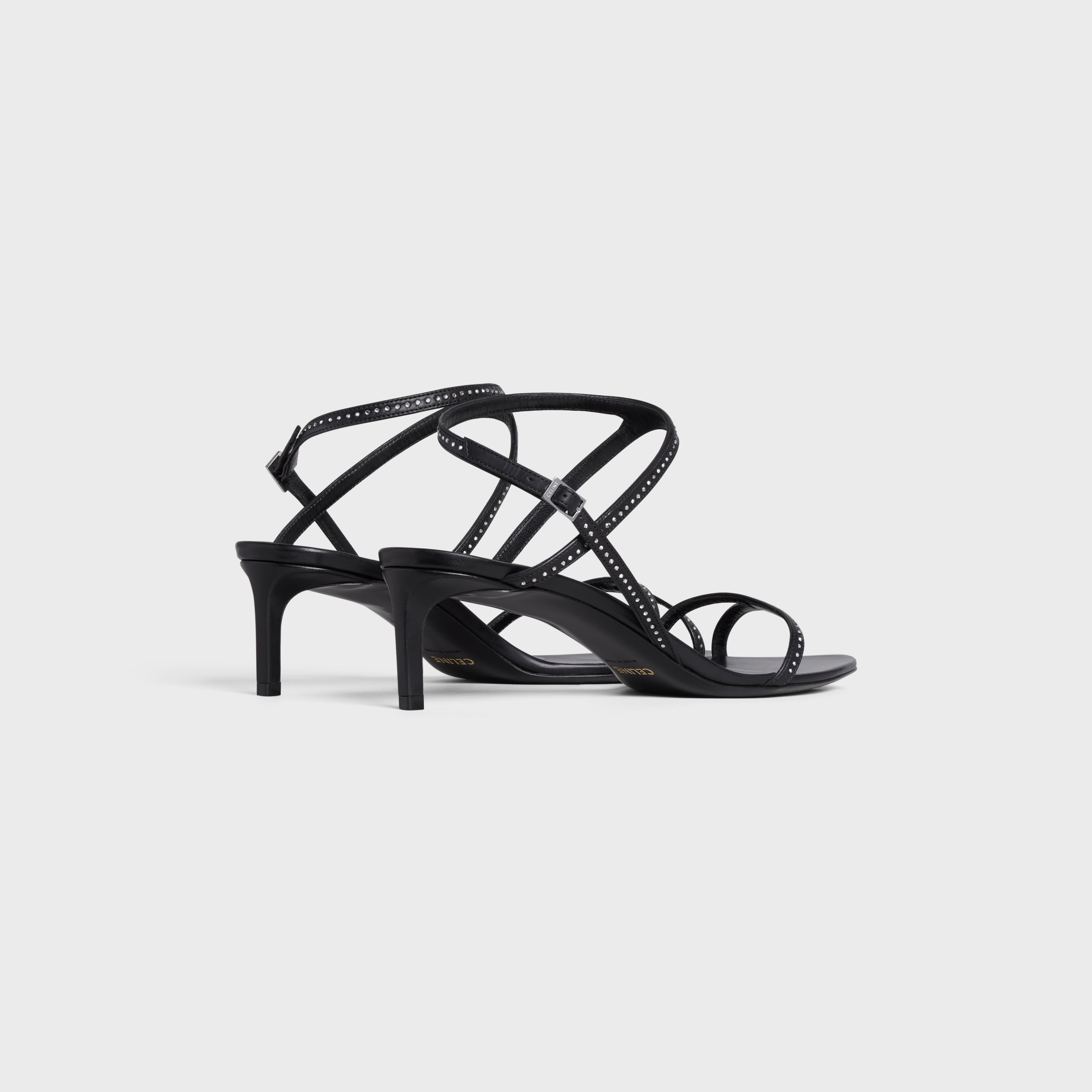 CELINE KITTEN SANDAL WITH STRASS in CALFSKIN - 3