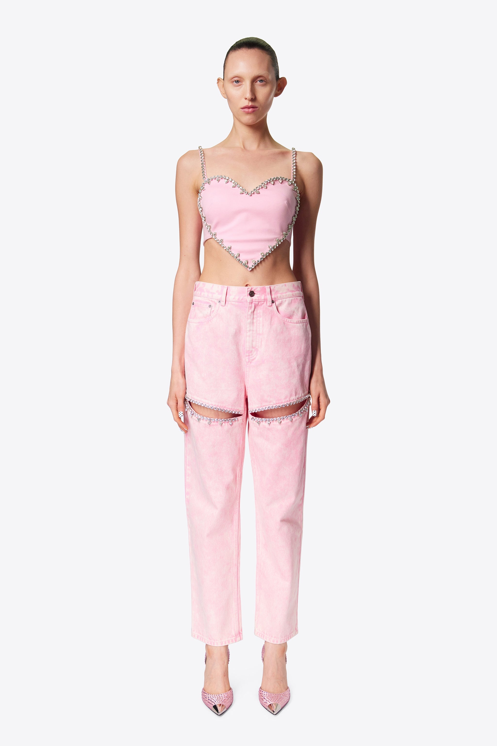 CRYSTAL SLIT JEAN - 4