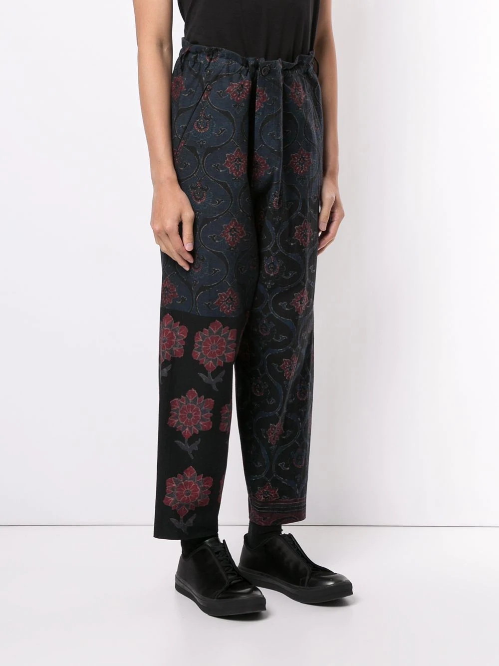 floral embroidered trousers - 3