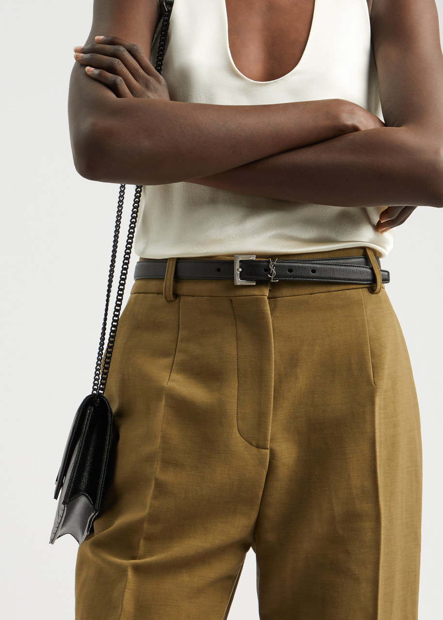 Logo leather belt - 2