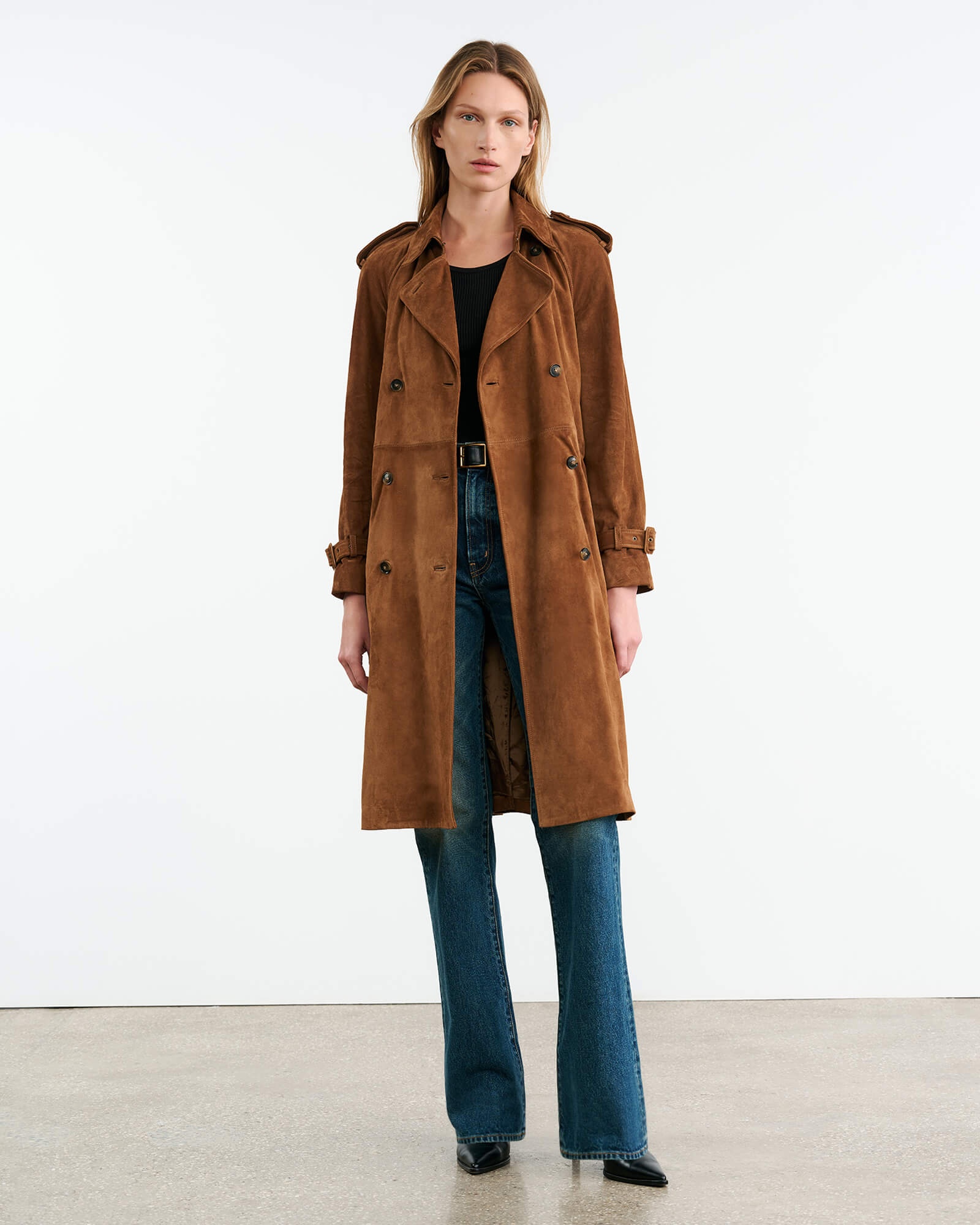 RENEA SUEDE TRENCH COAT - 4