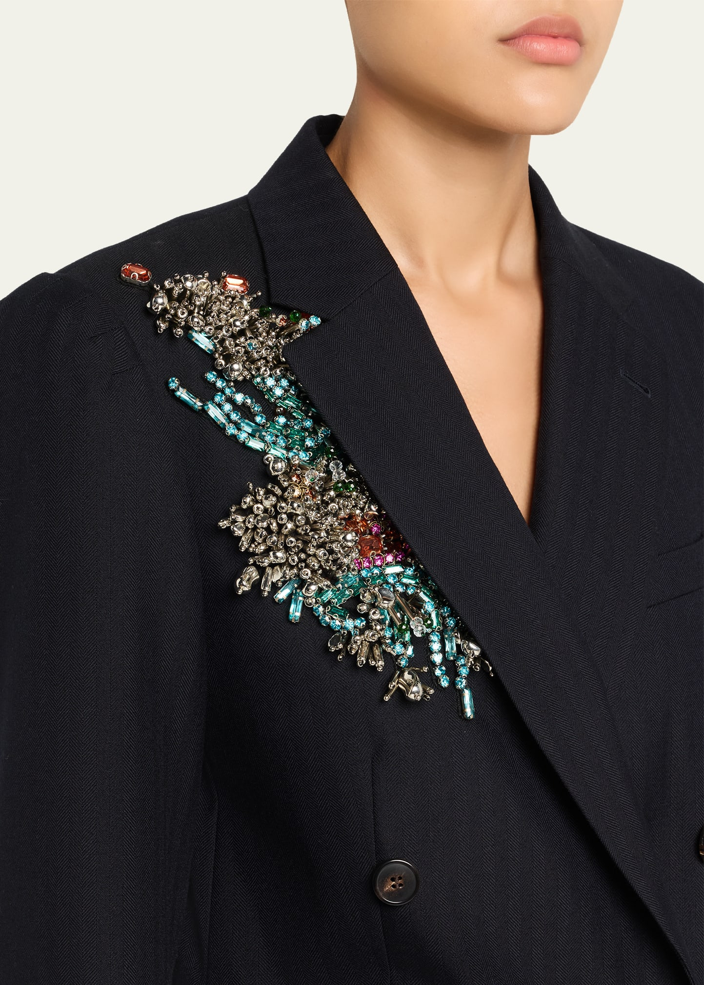 Bafy Embellished Double-Breasted Blazer Jacket - 5