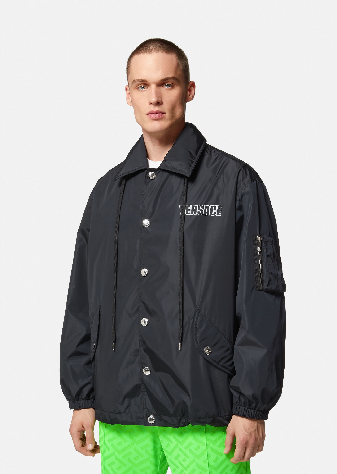 Nylon Graphic Logo Jacket - 4